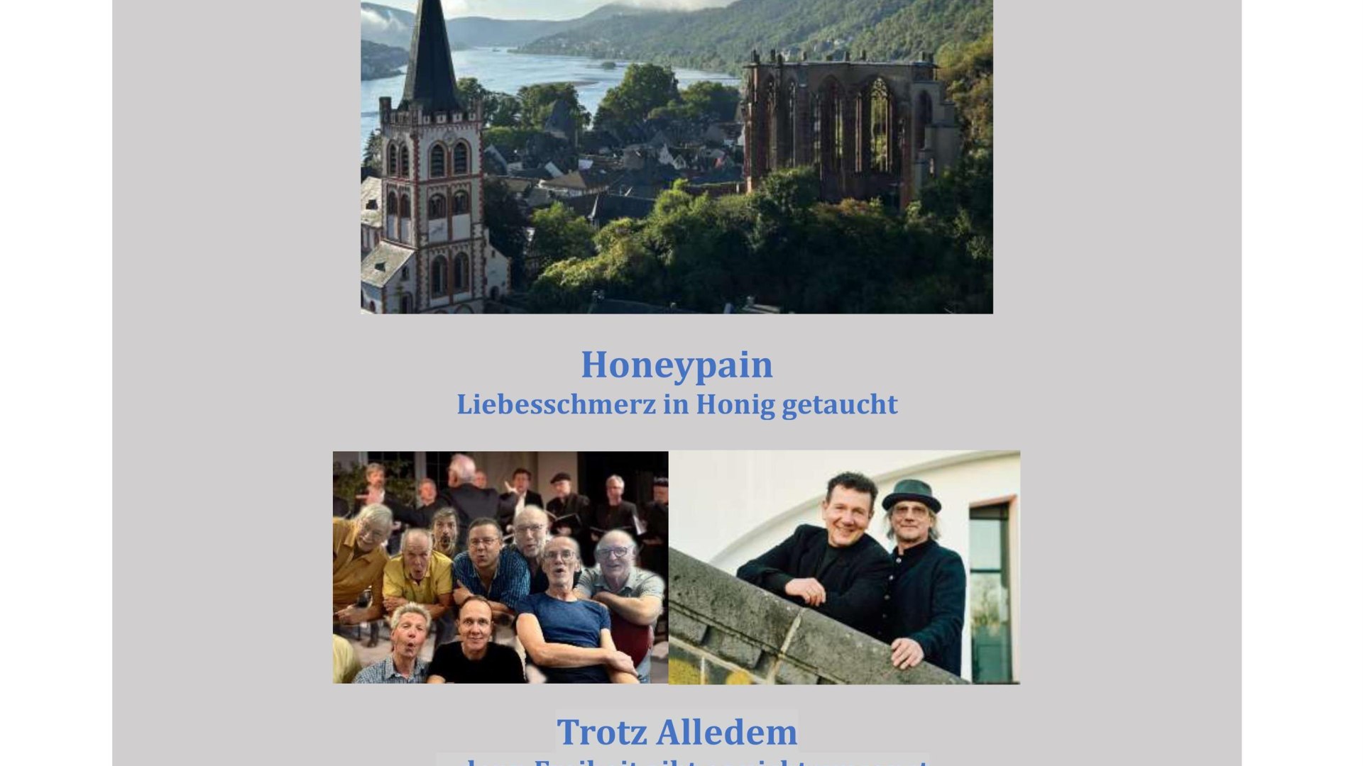 Plakat Heine Chor | © Bauverein Wernerkapelle Plakat Heine Chor | © Bauverein Wernerkapelle